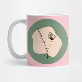 Boho Floral Green Mug